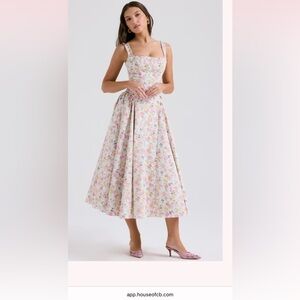 House of CB Floral Pastel Midi Dress